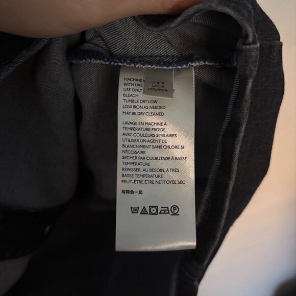 Free People Bo Denim Dress Size Small, Midnight Black Great Condition - Picture 6 of 8